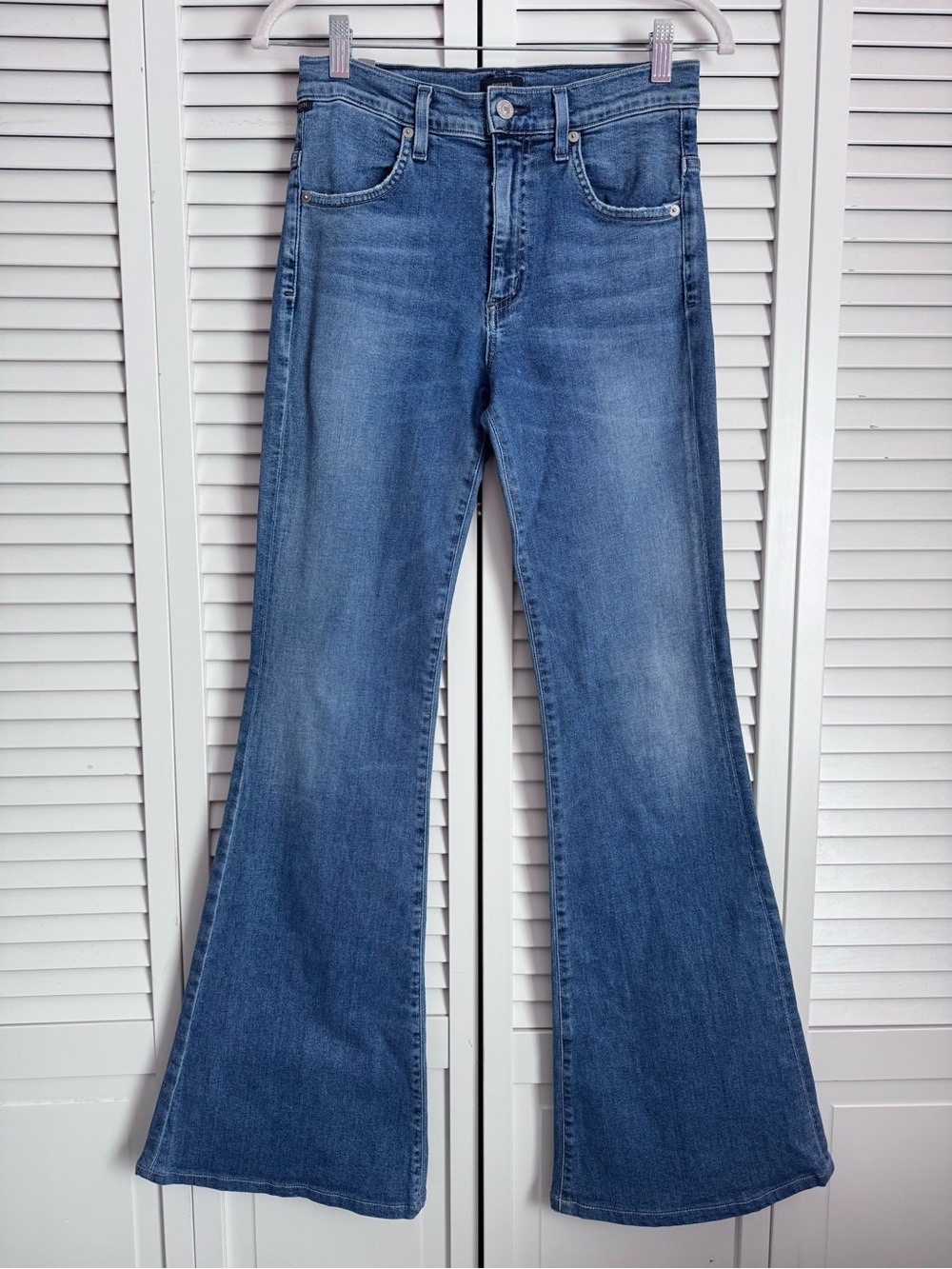 Citizens of Humanity Flare Mid Rise Jeans Blue Stretchy Size 27